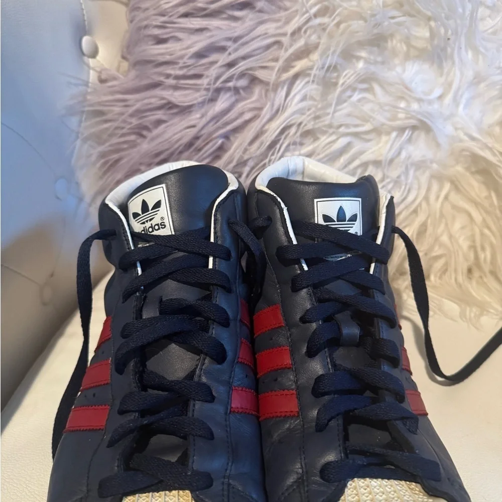 Adidas Black and Red Sneakers